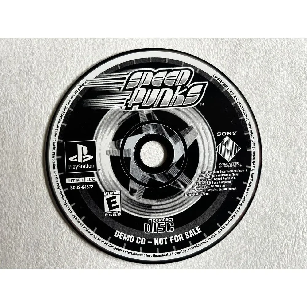 Speed Punks PS1 PlayStation 1 - DEMO CD Disc Only No Case Or Manual